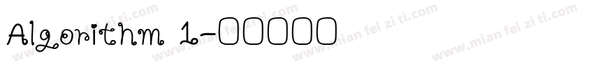 Algorithm 1字体转换